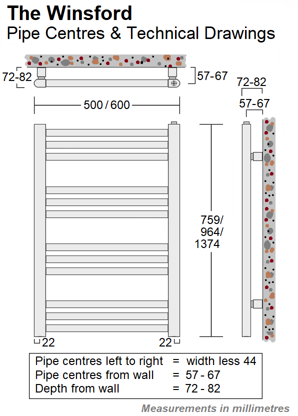 Winsford Ladder Rail - 964 x 500